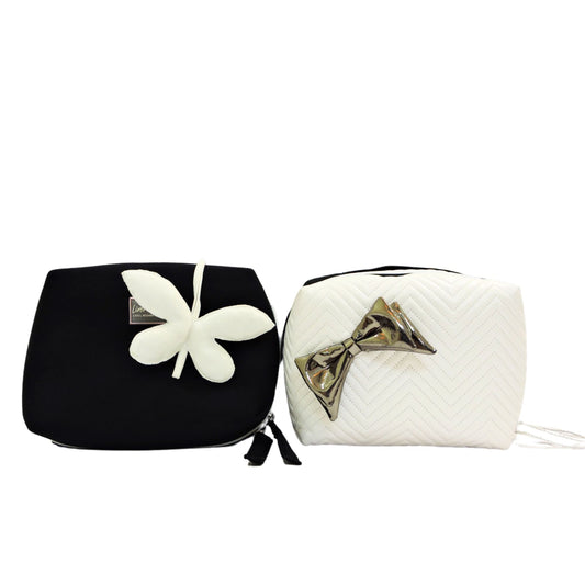 Elegant Essentials Duo | White & Black Travel cum Make-Up Kit Combo